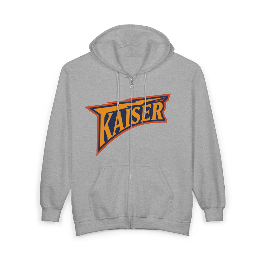 Highland Retro Zip Hoodie – Vintage Western Lettering Full‑Zip Sweatshirt