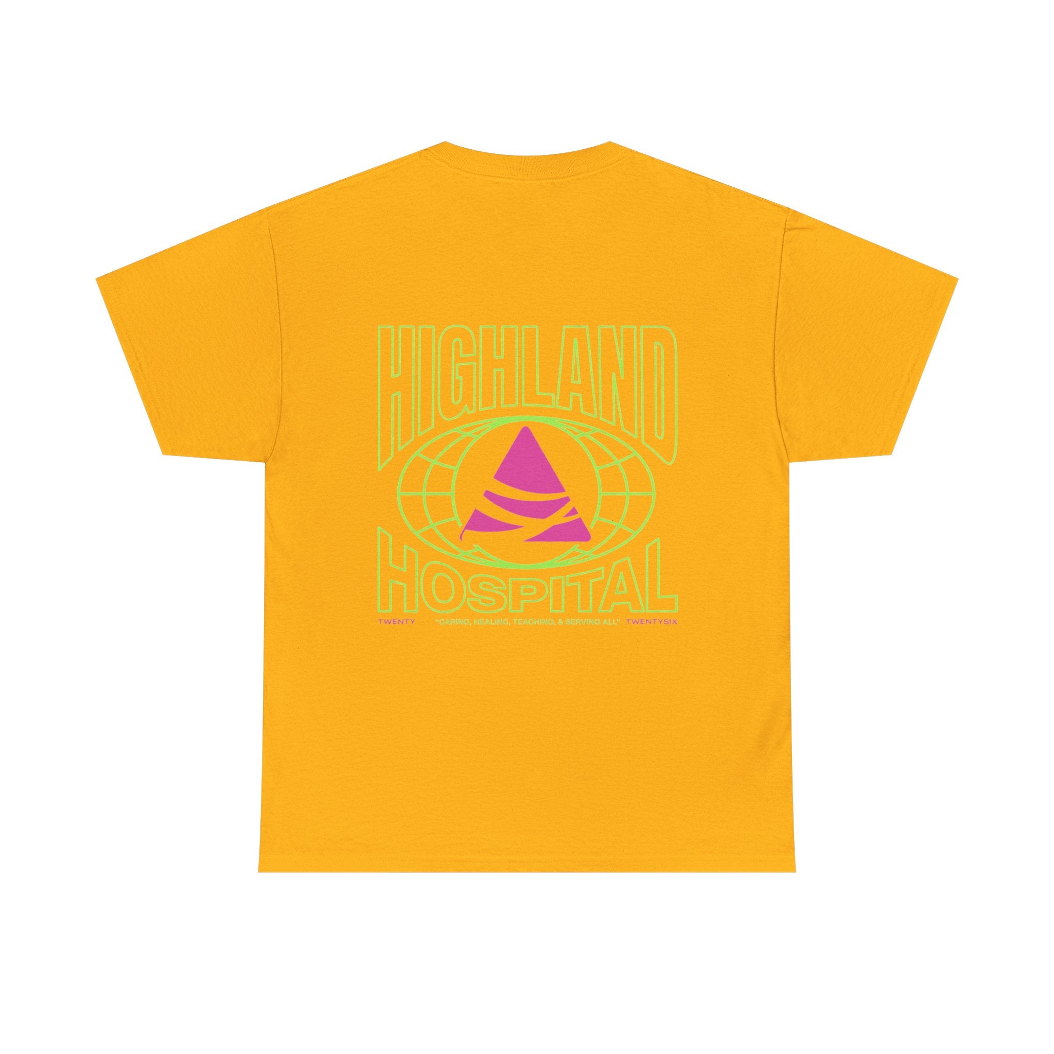 Dual Highland Hospital Neon Logo Tee