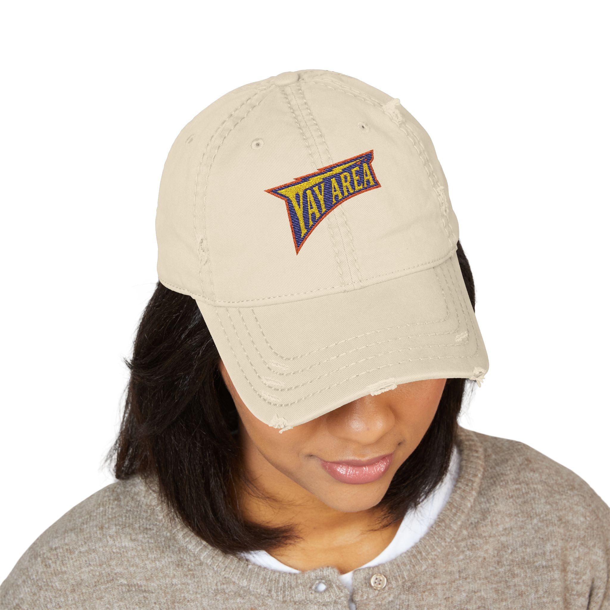 Yay Area Warriors Retro Distressed Embroidered Dad Hat