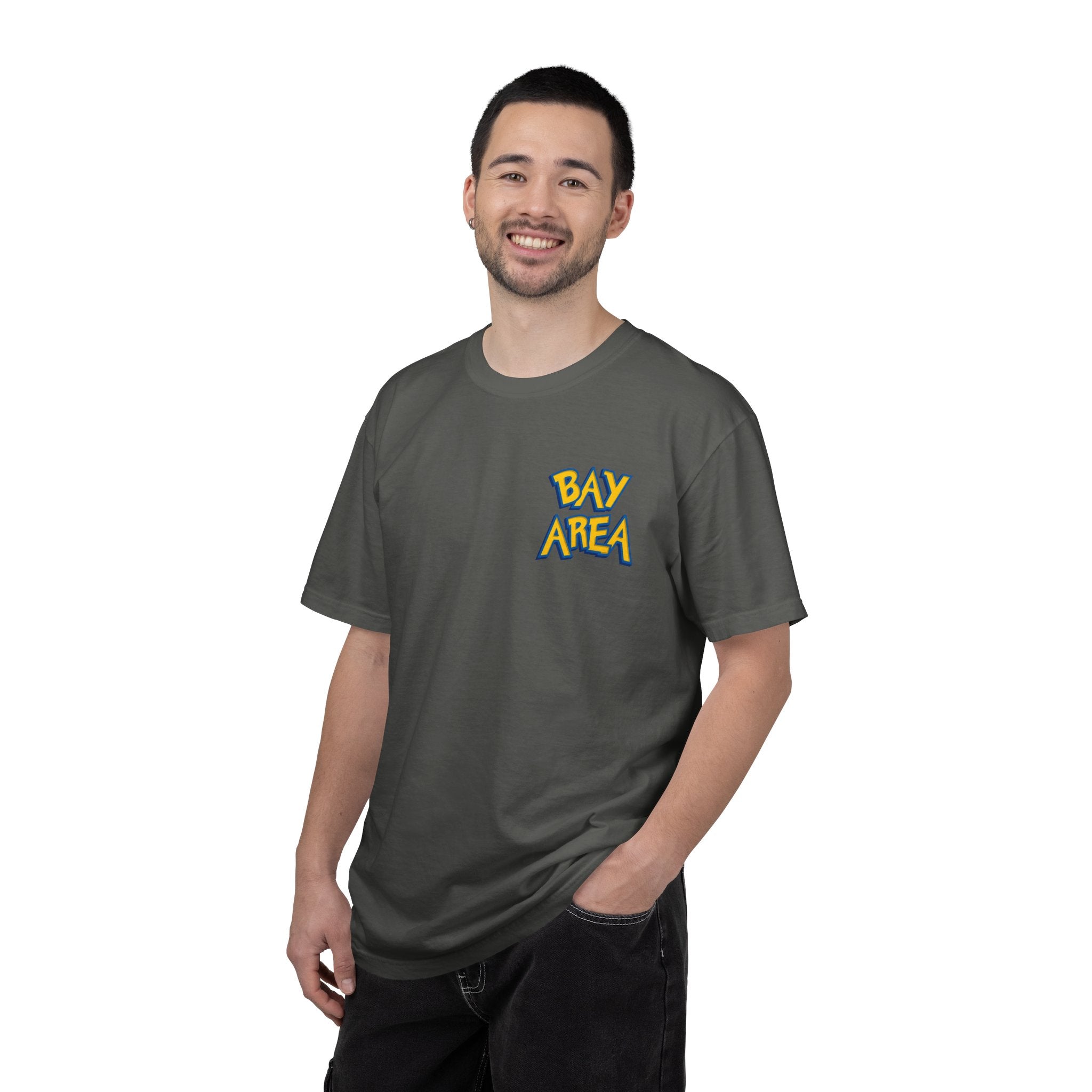 Bay Area Poncho Graphic T-Shirt — Cartoon San Francisco Golden Gate Tee
