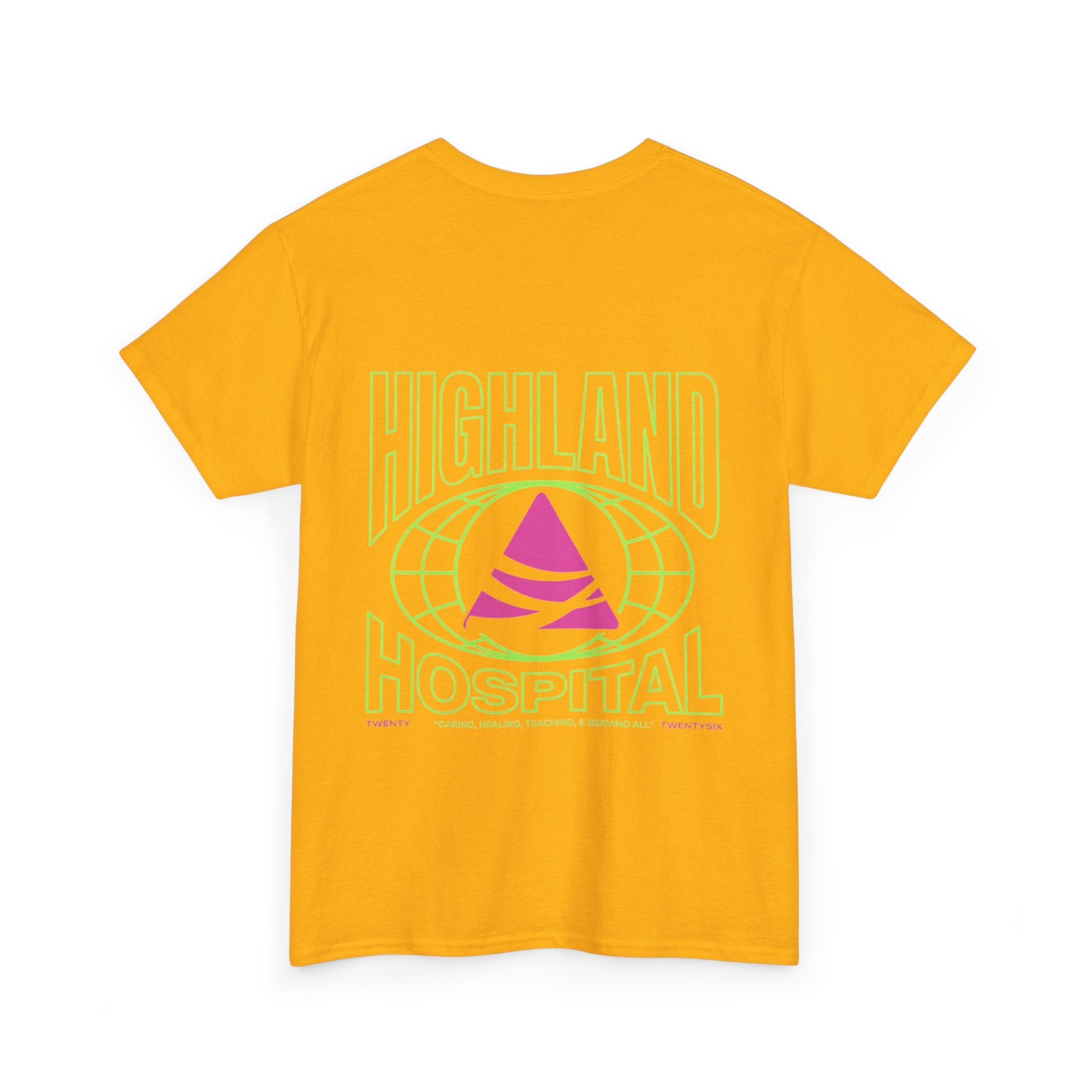 Dual Highland Hospital Neon Logo Tee