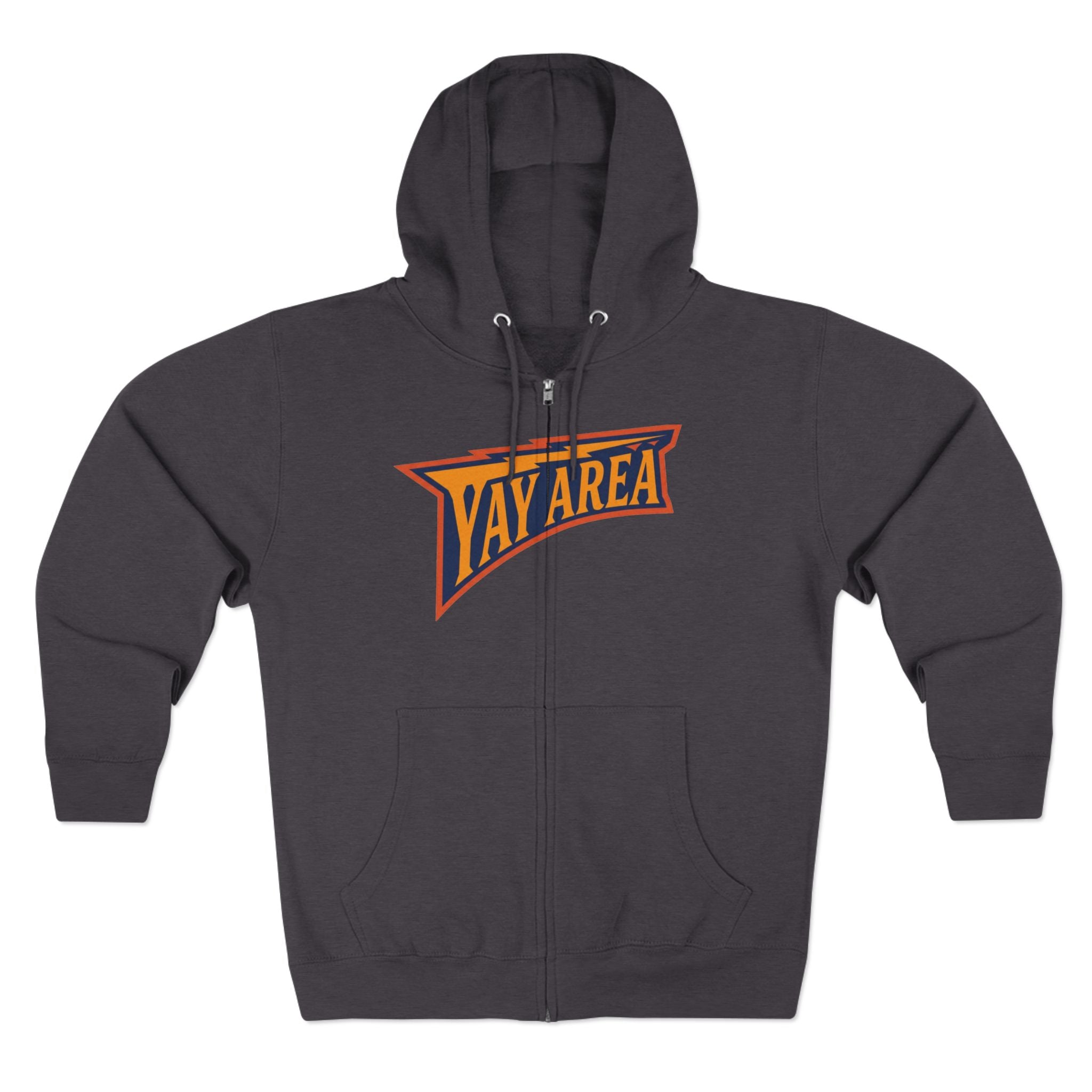 Yay Area Zip Hoodie – Retro Pennant Graphic Zip-Up Hoodie