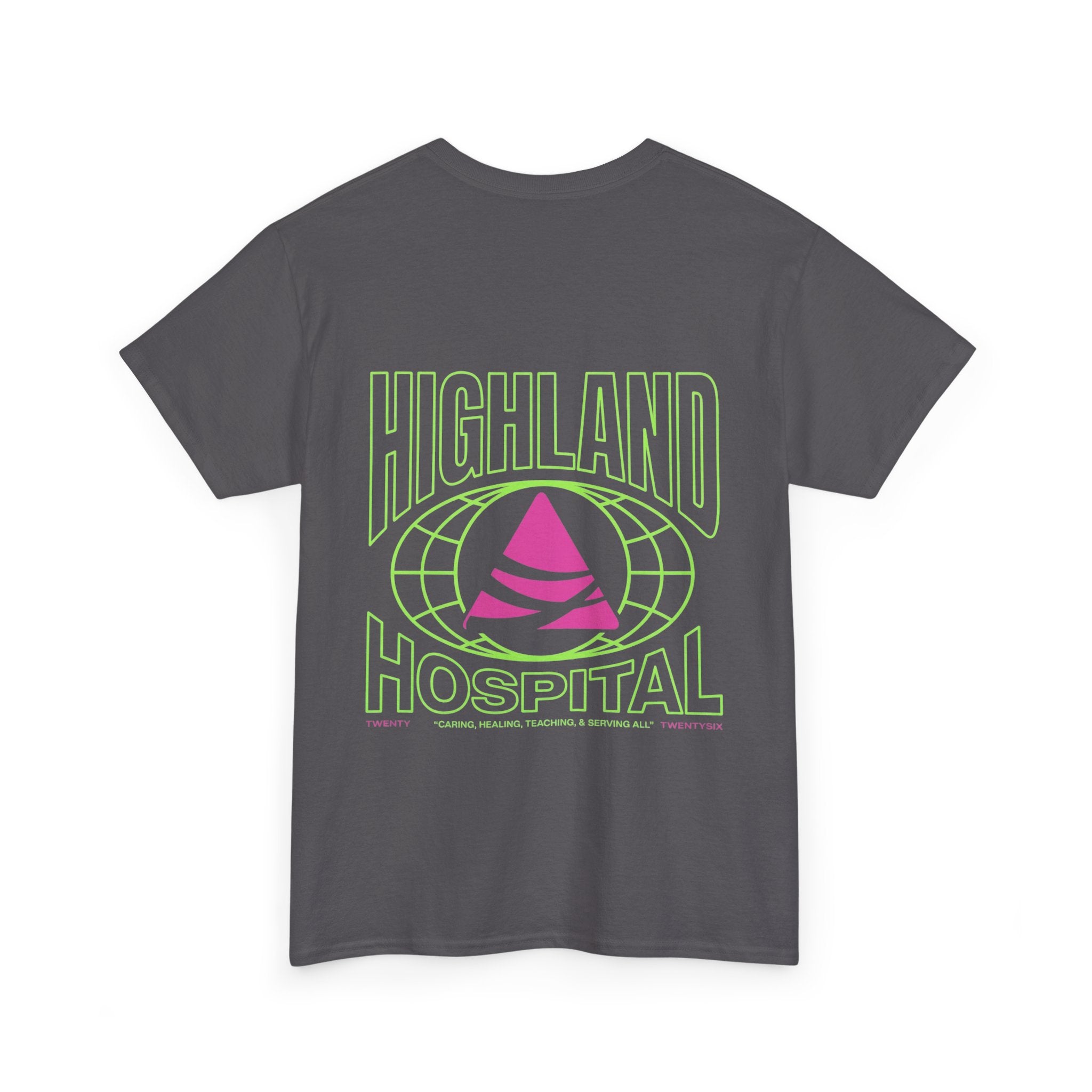 Dual Highland Hospital Neon Logo Tee
