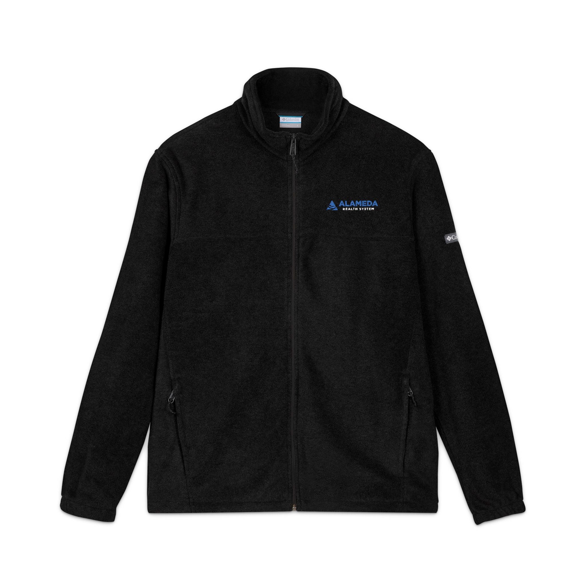 Embroidered Alameda Health System Columbia Fleece Jacket - Charcoal Zip-Up Outdoor Layer