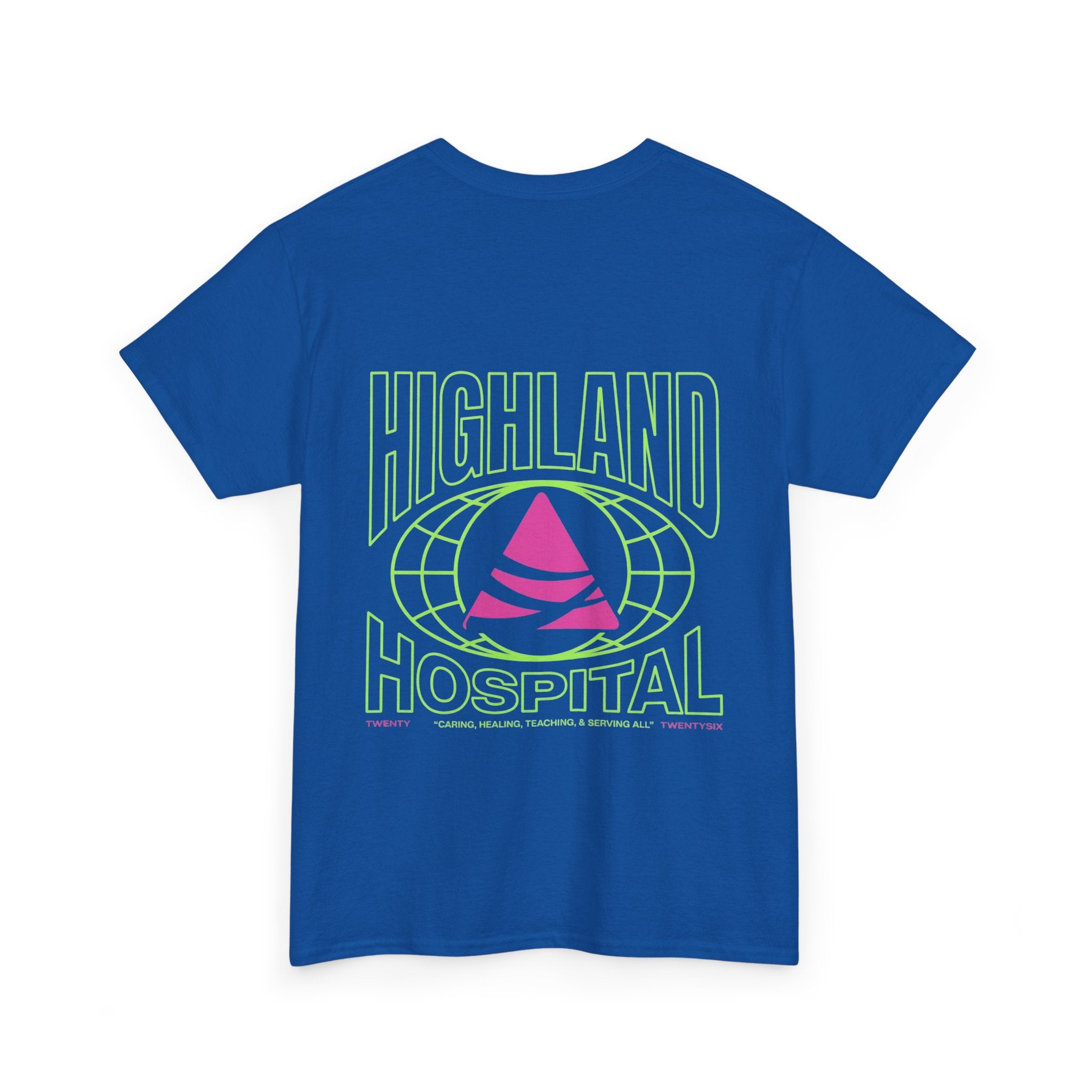 Dual Highland Hospital Neon Logo Tee