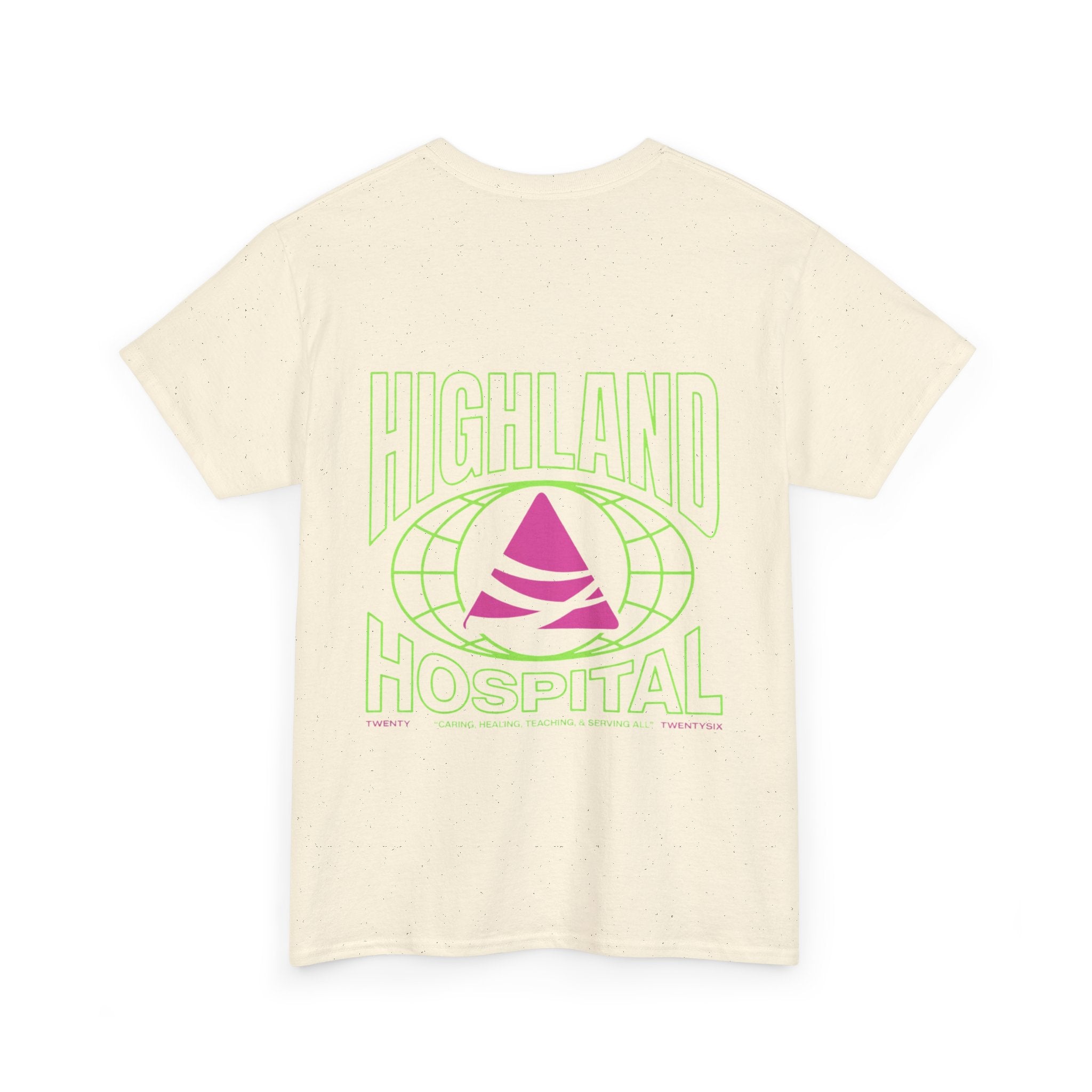 Dual Highland Hospital Neon Logo Tee