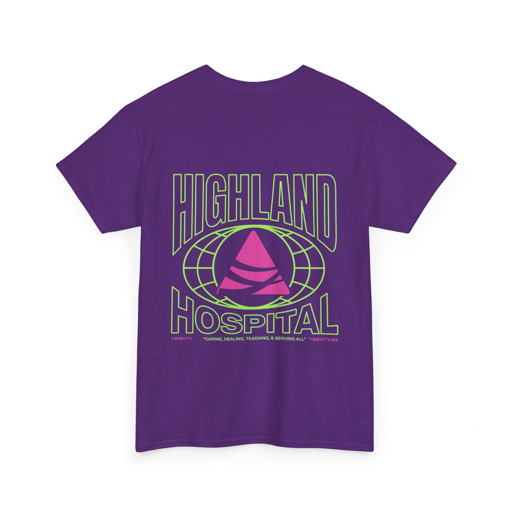 Dual Highland Hospital Neon Logo Tee