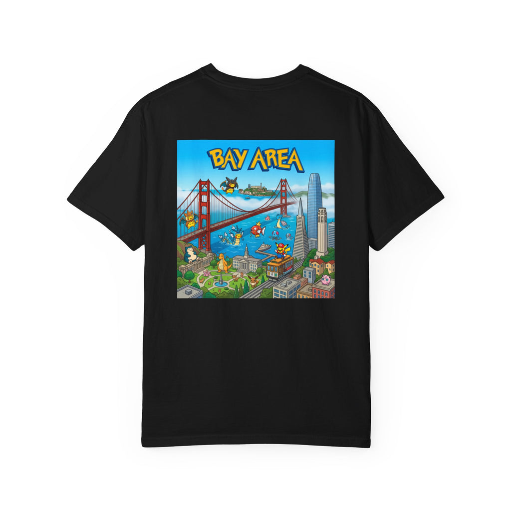 Bay Area Poncho Graphic T-Shirt — Cartoon San Francisco Golden Gate Tee