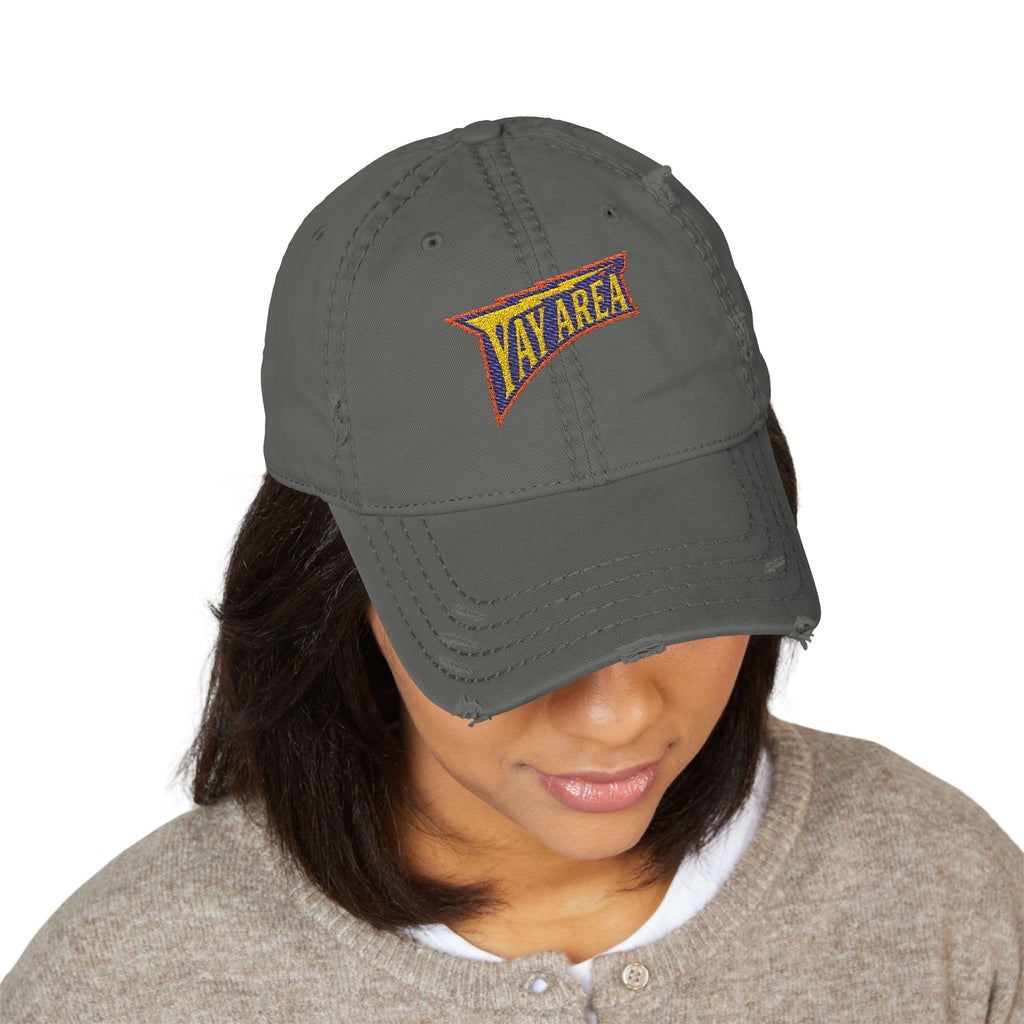 Yay Area Warriors Retro Distressed Embroidered Dad Hat