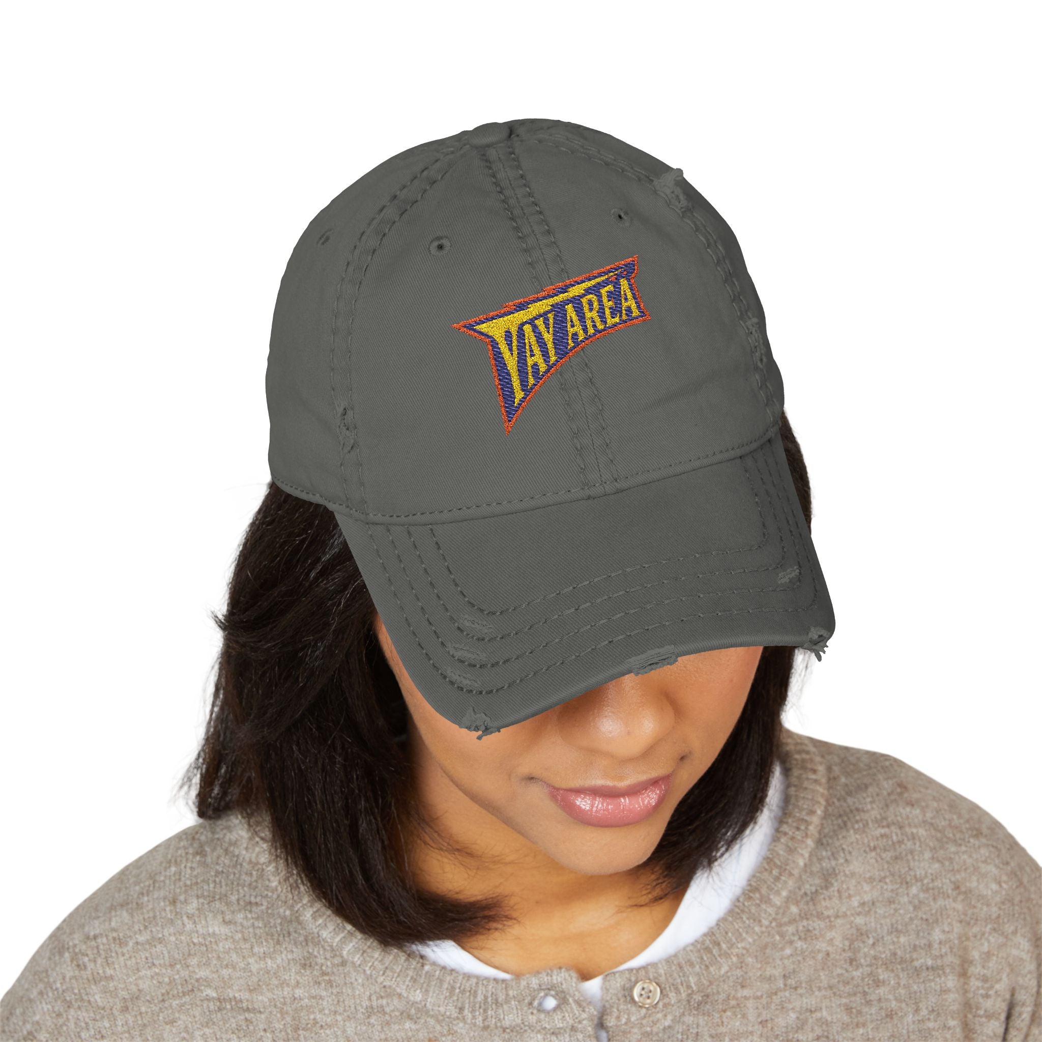 Yay Area Warriors Retro Distressed Embroidered Dad Hat