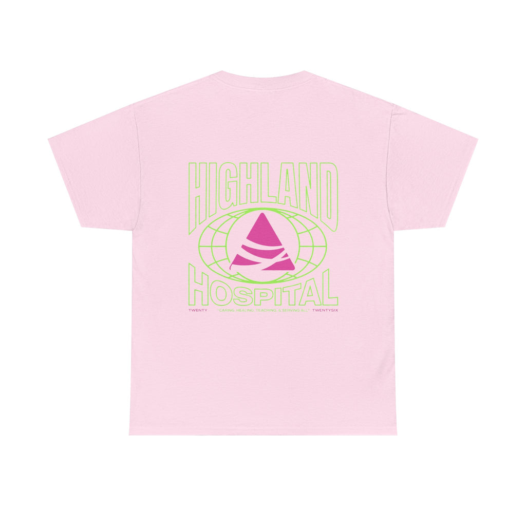 Dual Highland Hospital Neon Logo Tee