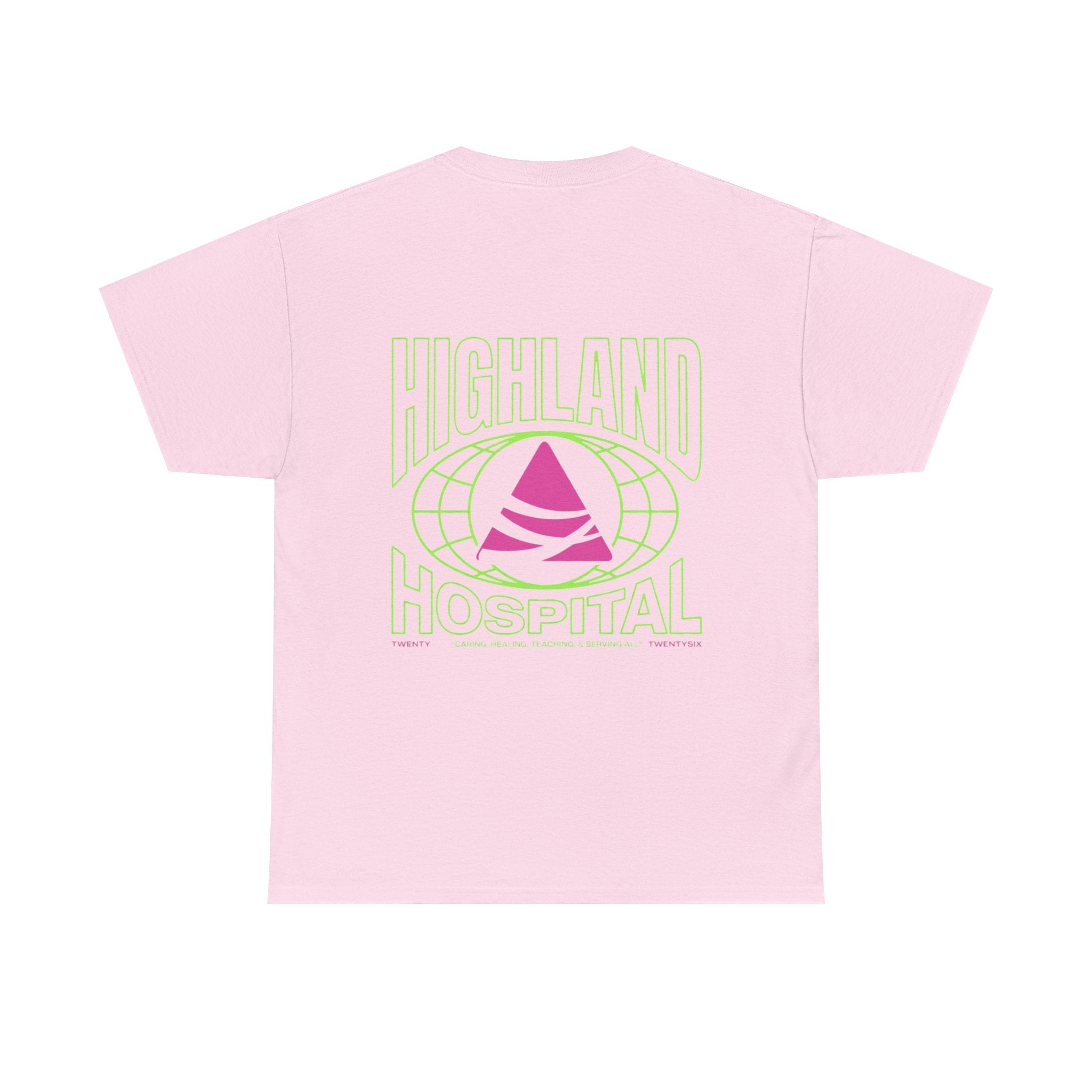Dual Highland Hospital Neon Logo Tee