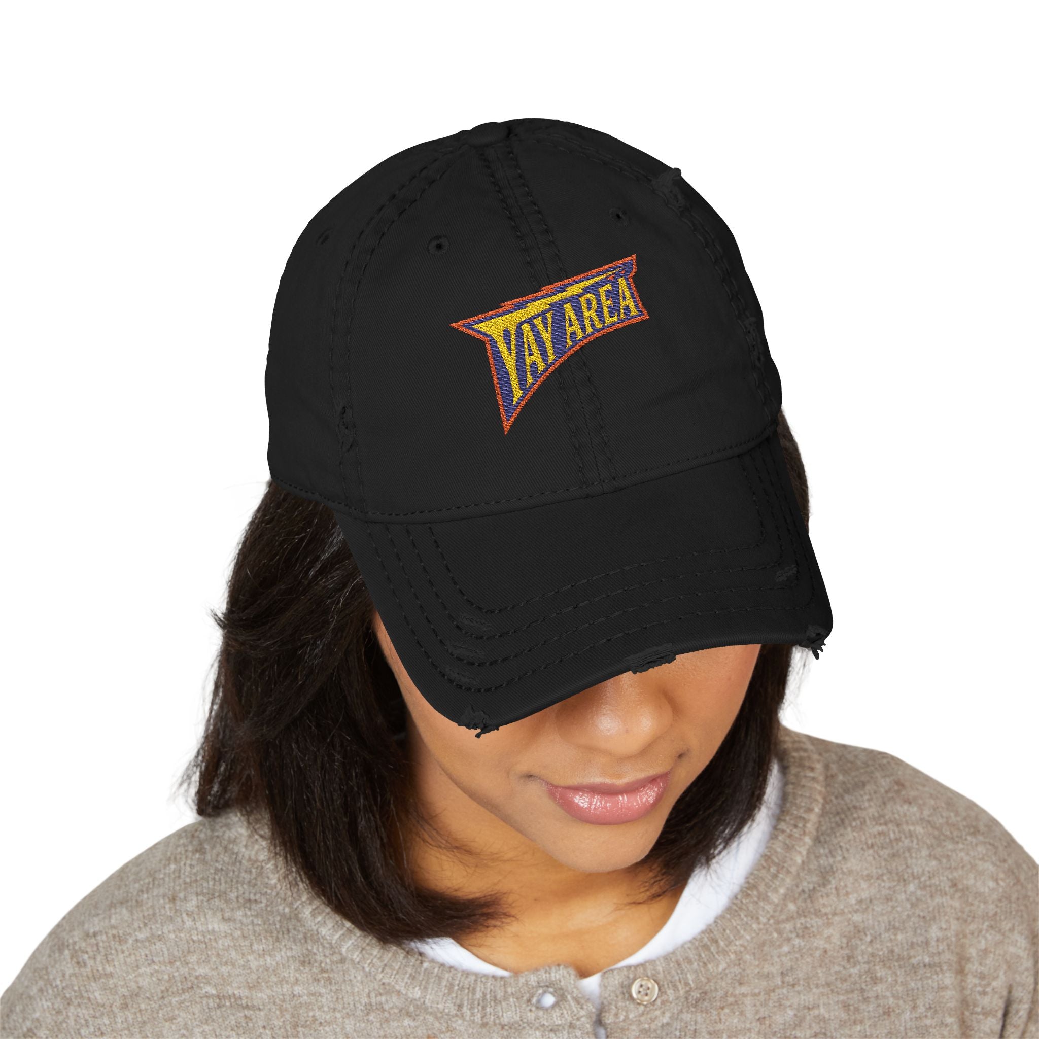 Yay Area Warriors Retro Distressed Embroidered Dad Hat