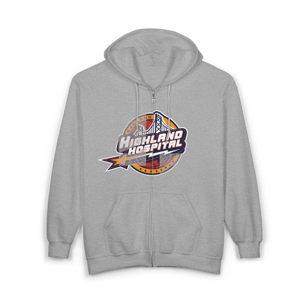 Highland Hospital Warriors Retro Logo Zip Hoodie