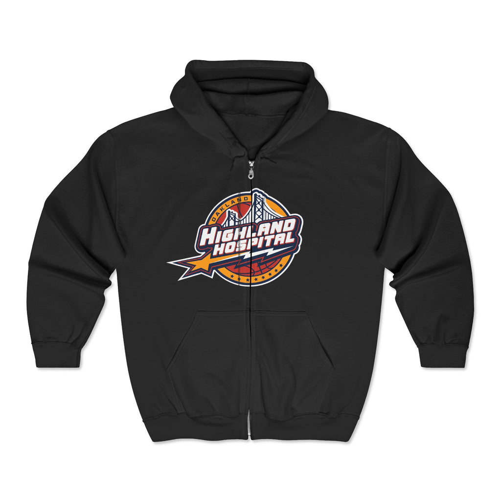 Highland Hospital Warriors Retro Logo Zip Hoodie