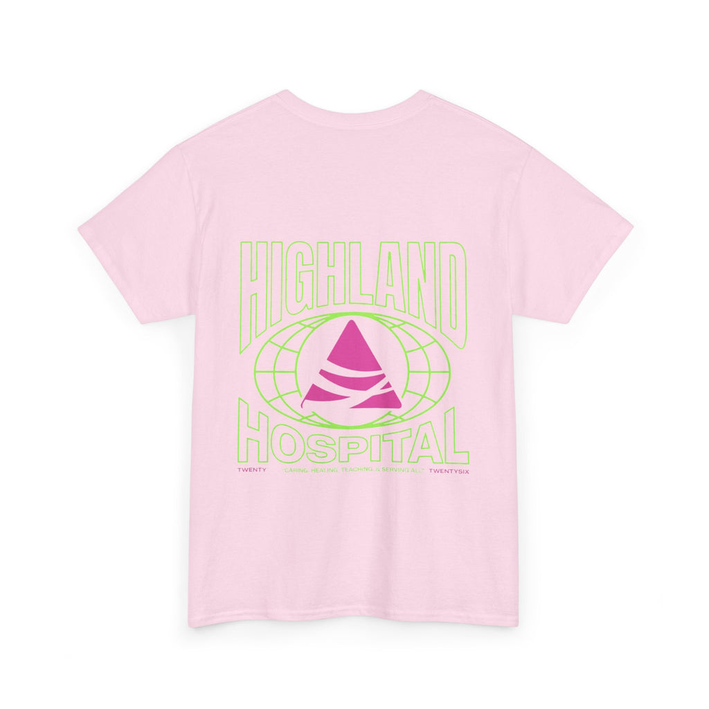 Dual Highland Hospital Neon Logo Tee