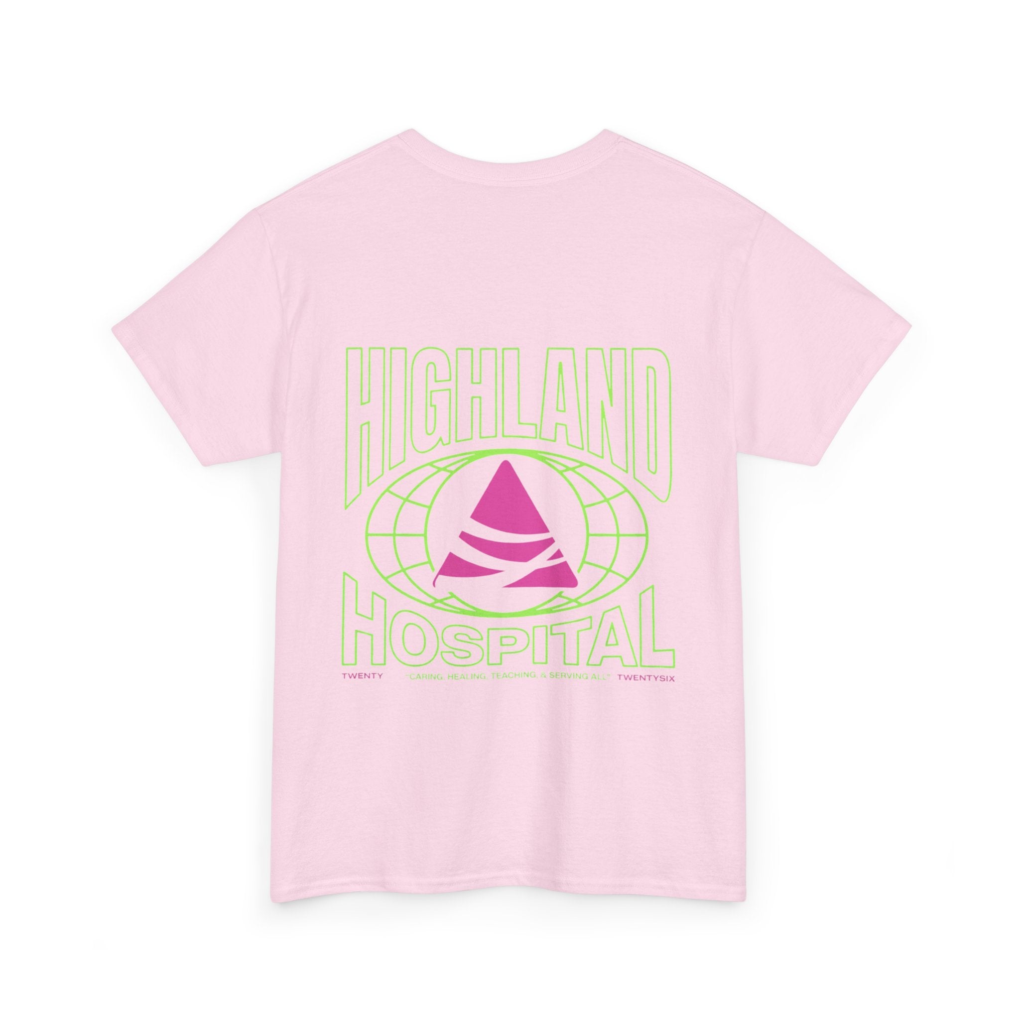 Dual Highland Hospital Neon Logo Tee