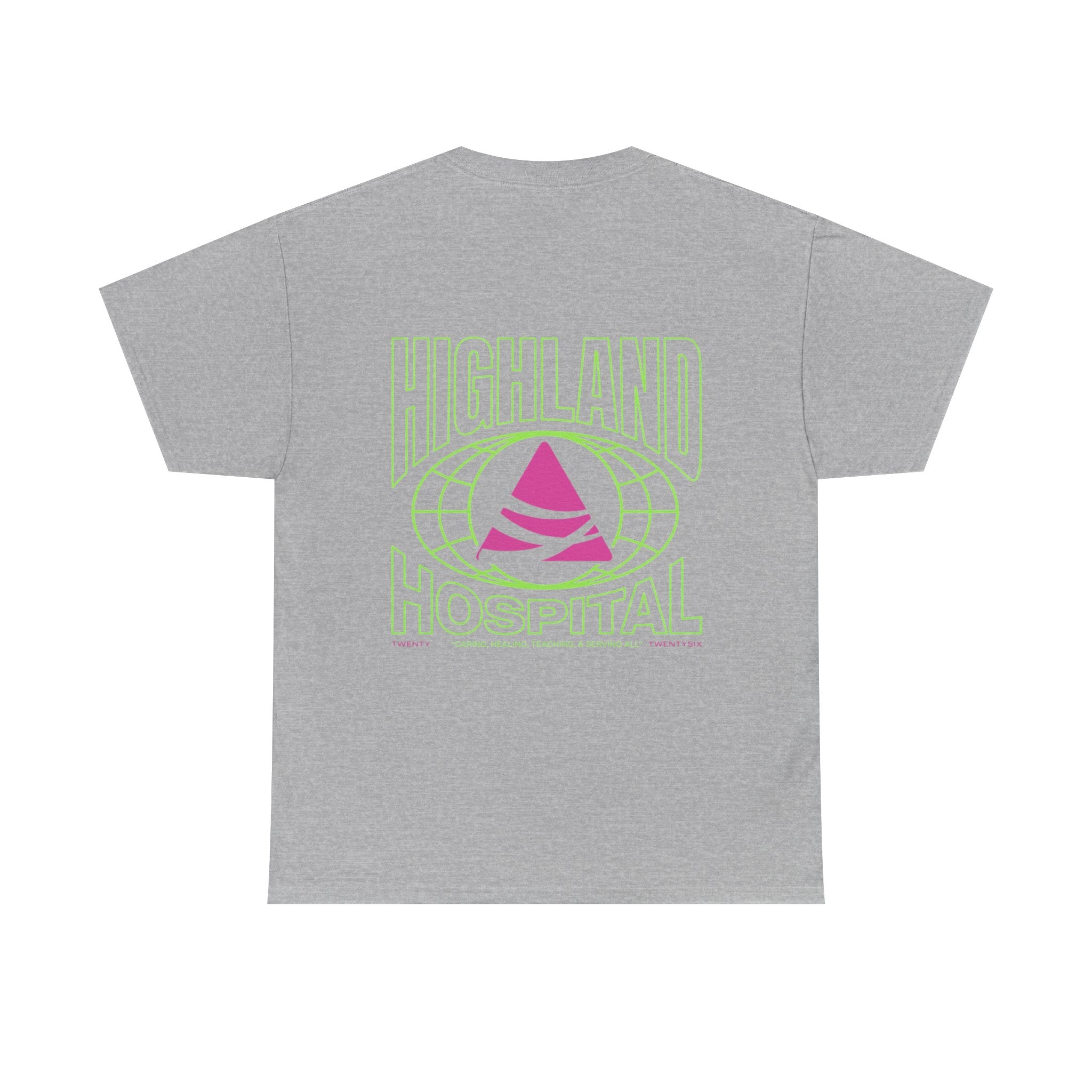 Dual Highland Hospital Neon Logo Tee