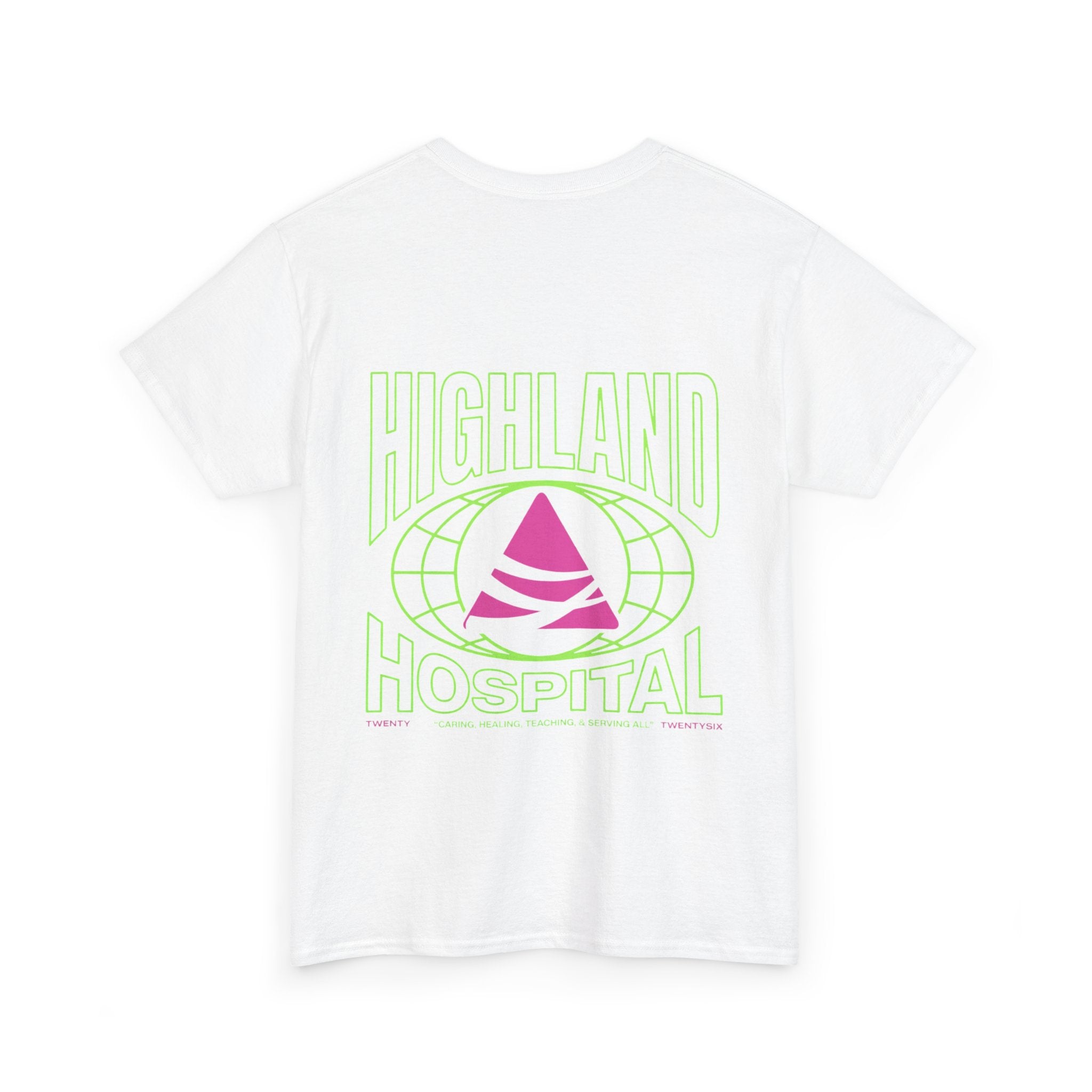 Dual Highland Hospital Neon Logo Tee