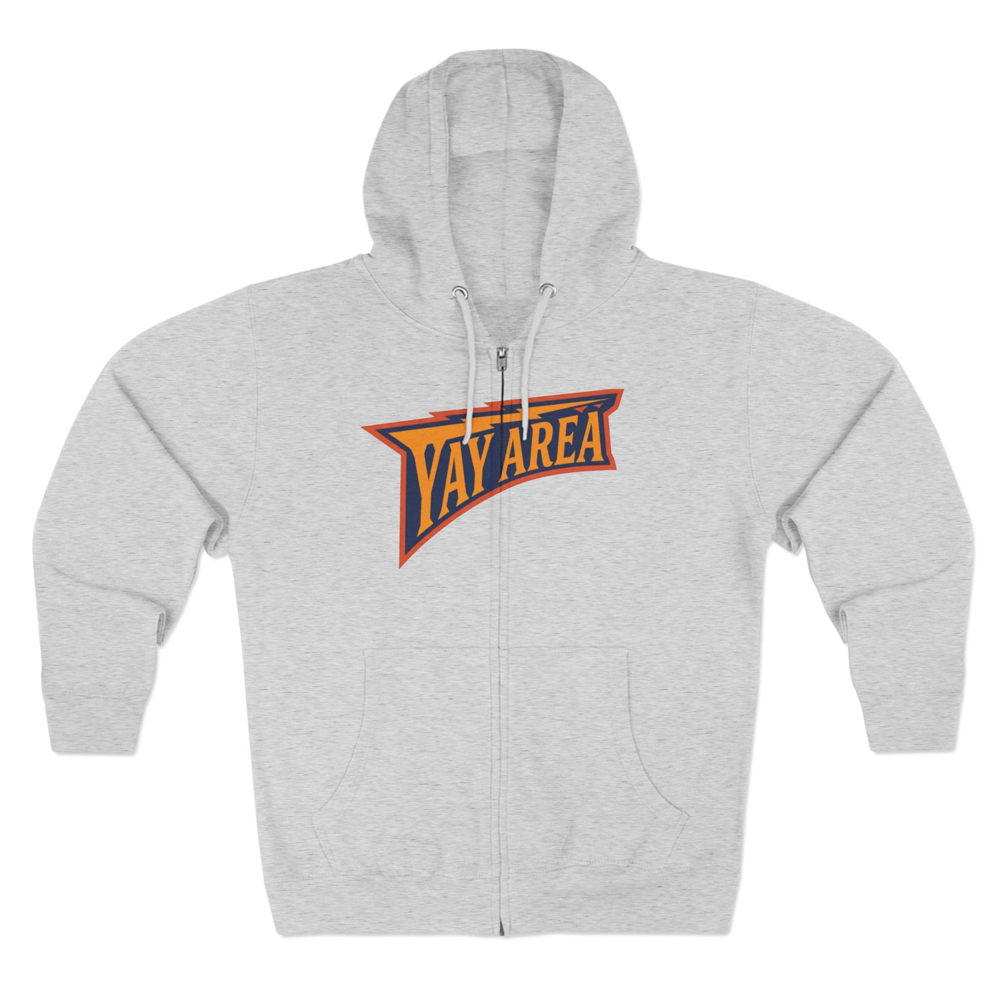 Yay Area Zip Hoodie – Retro Pennant Graphic Zip-Up Hoodie