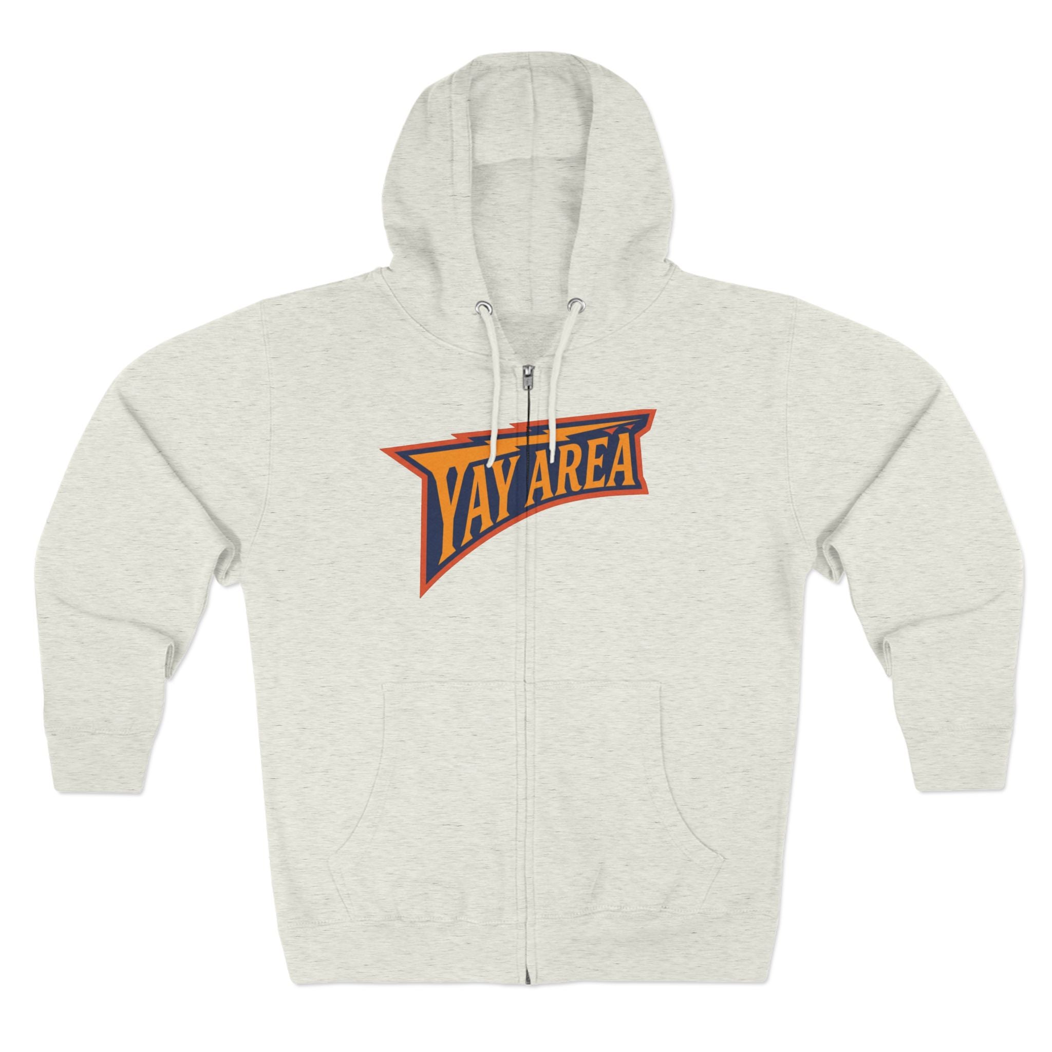 Yay Area Zip Hoodie – Retro Pennant Graphic Zip-Up Hoodie