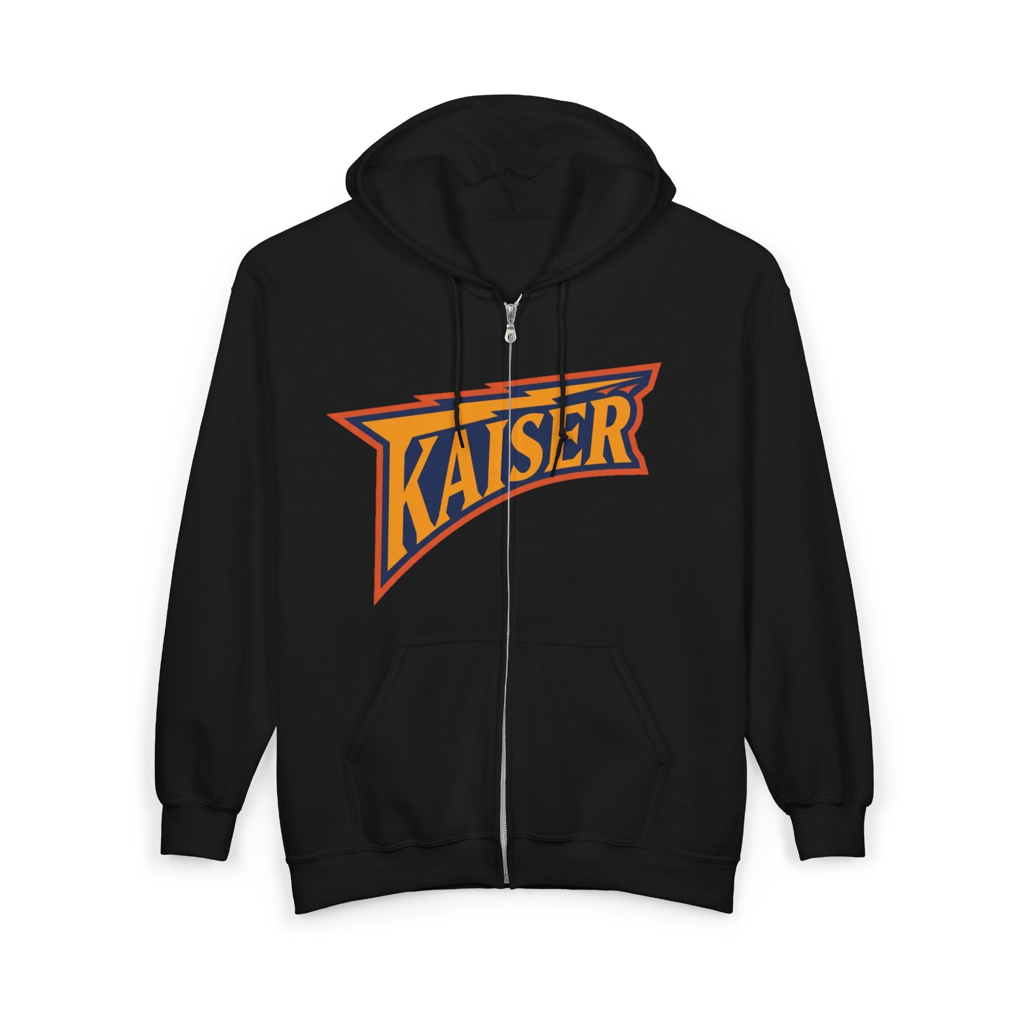 Highland Retro Zip Hoodie – Vintage Western Lettering Full‑Zip Sweatshirt