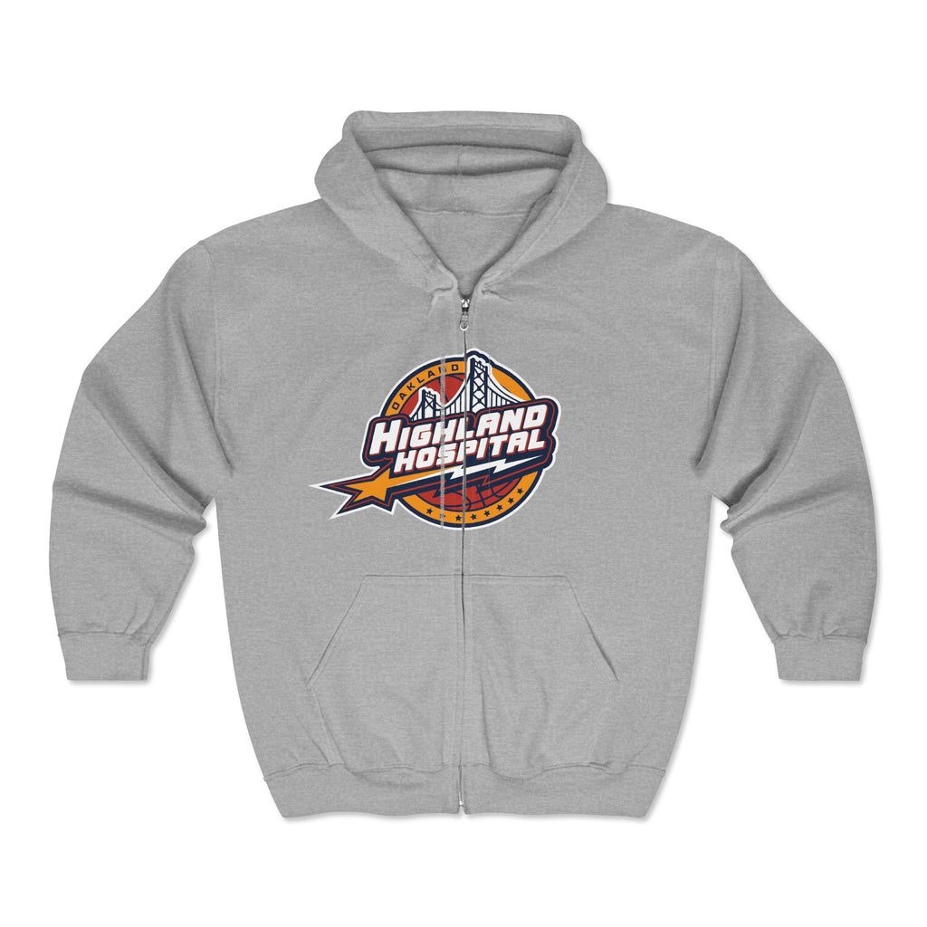 Highland Hospital Warriors Retro Logo Zip Hoodie