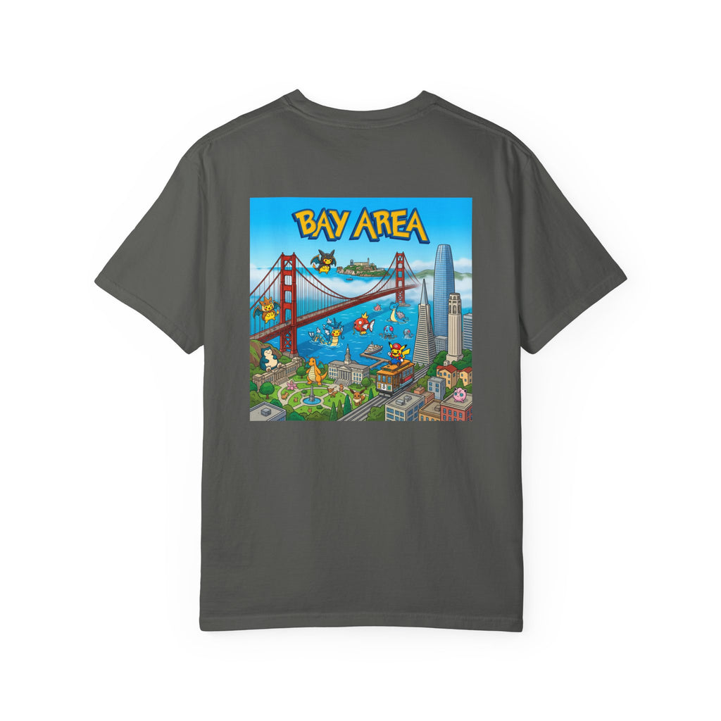 Bay Area Poncho Graphic T-Shirt — Cartoon San Francisco Golden Gate Tee