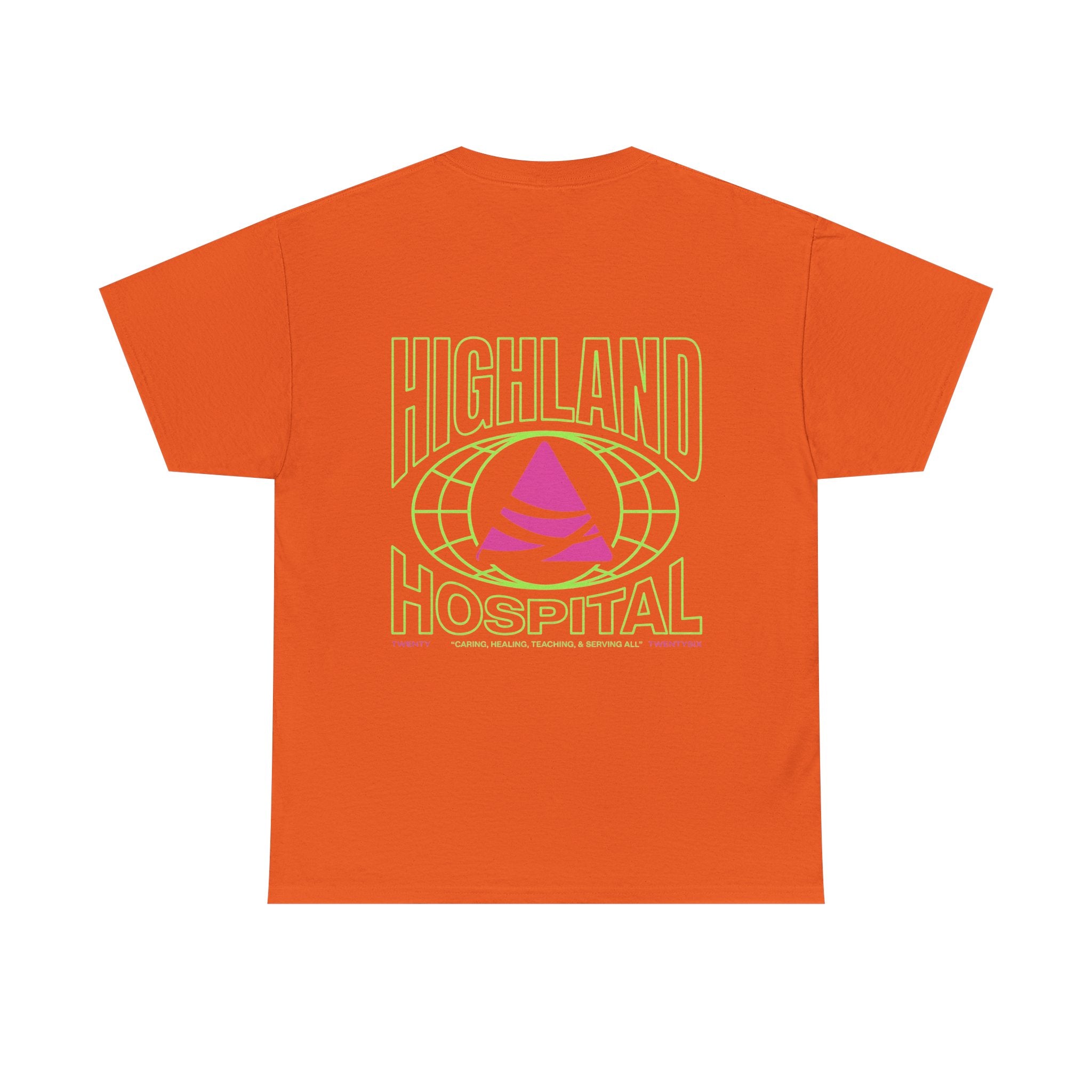 Dual Highland Hospital Neon Logo Tee